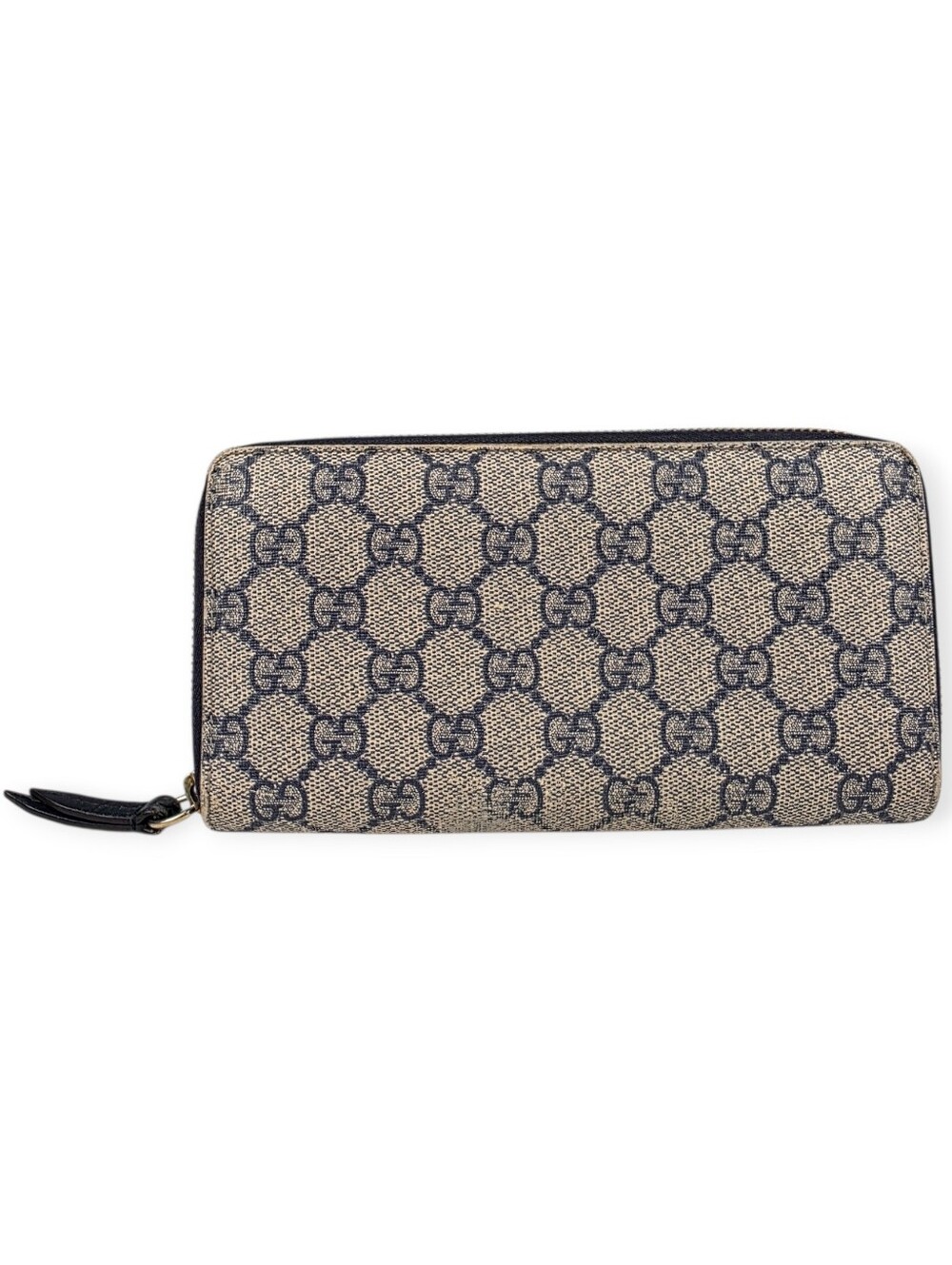 Gucci Zippy Wallet Blue GG Monogram Coated Canvas